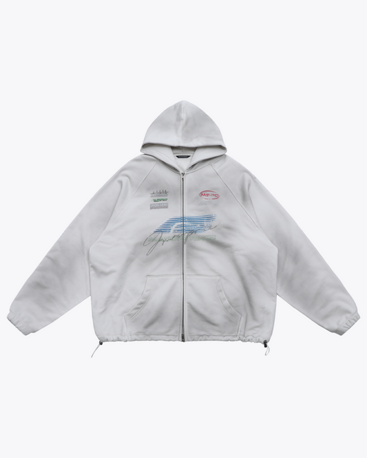 Racing Graphic Zip Hoodie