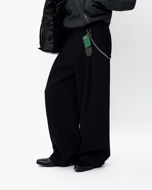 Classic Pleated Wide-Leg Trousers