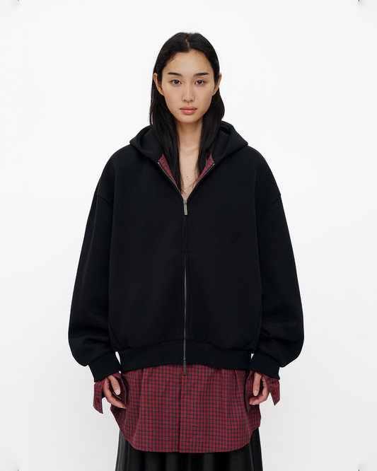 Double Layer Hooded Sweatshirt