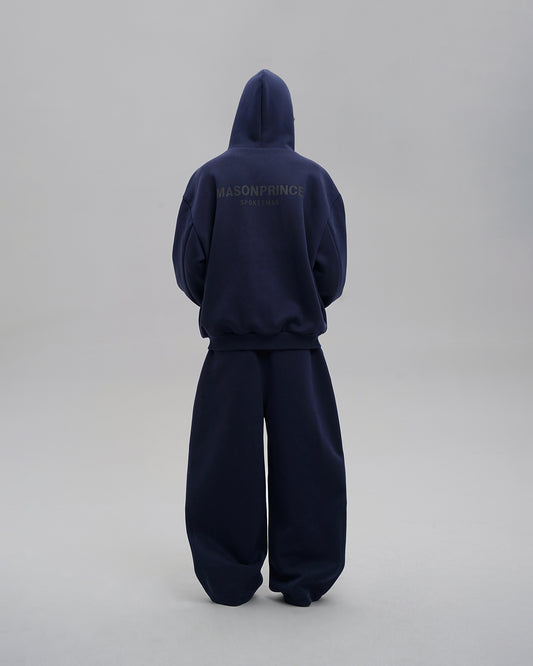 Oversized Navy Zip Hoodie