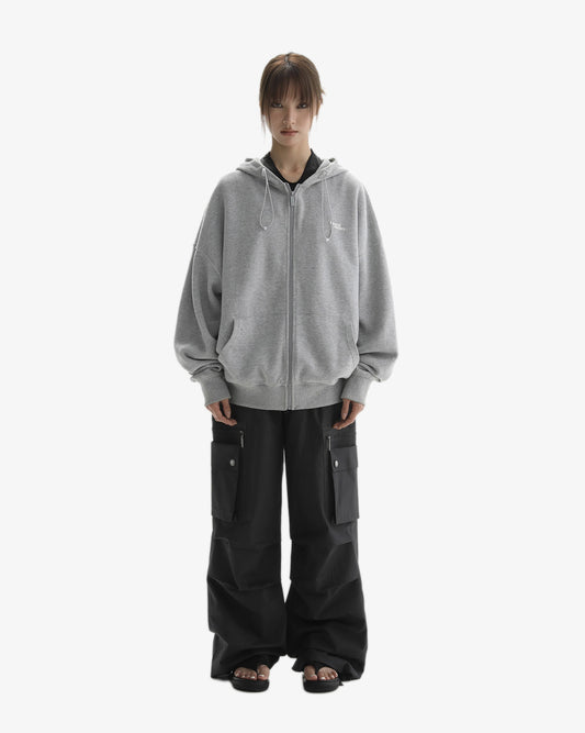 Vintage Oversized Zip Hoodie