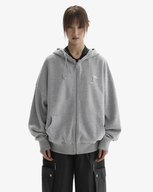 Vintage Oversized Zip Hoodie
