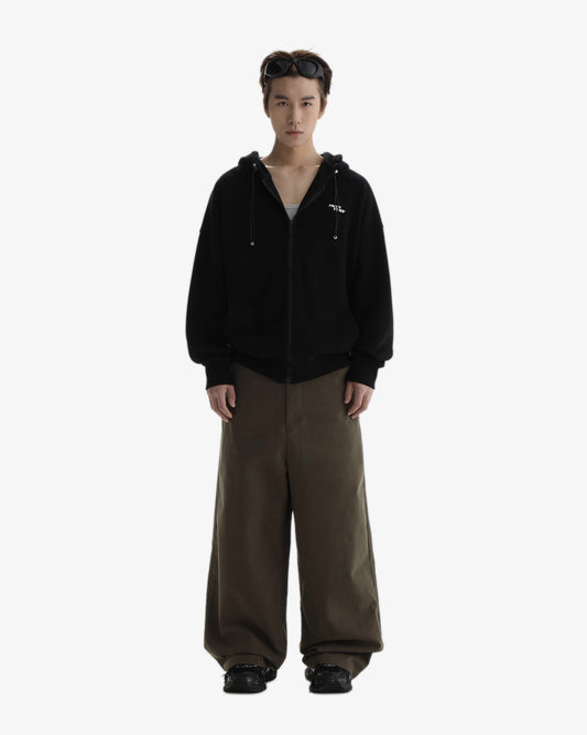 Vintage Oversized Zip Hoodie