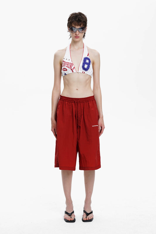 Loose Fit Nylon Bermuda Shorts