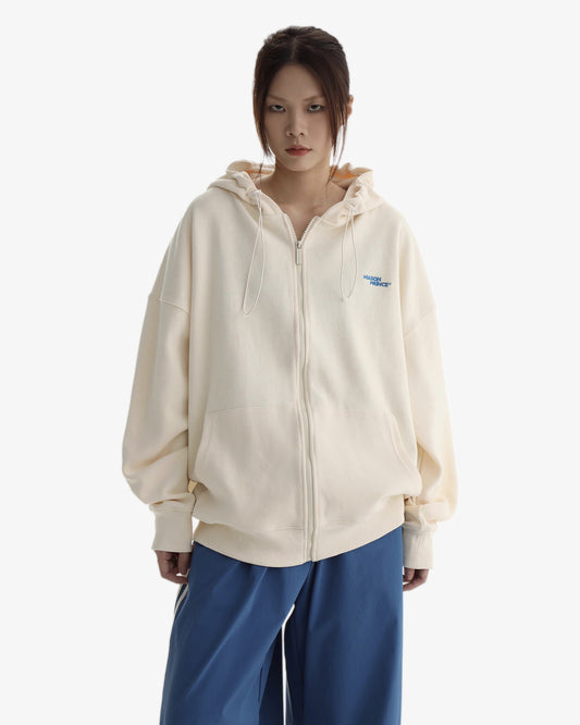 Vintage Oversized Zip Hoodie