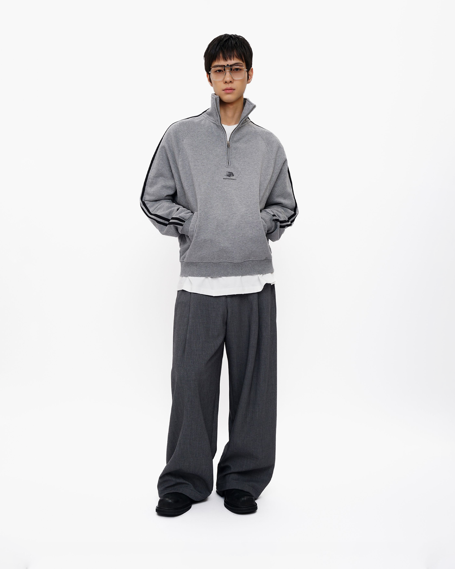 Classic Pleated Wide-Leg Trousers