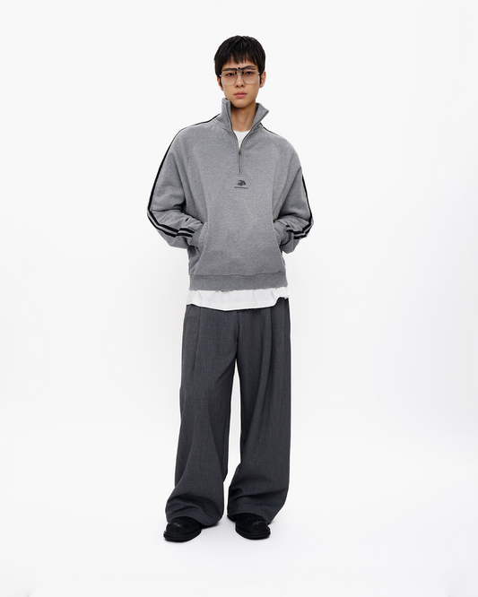 Classic Pleated Wide-Leg Trousers