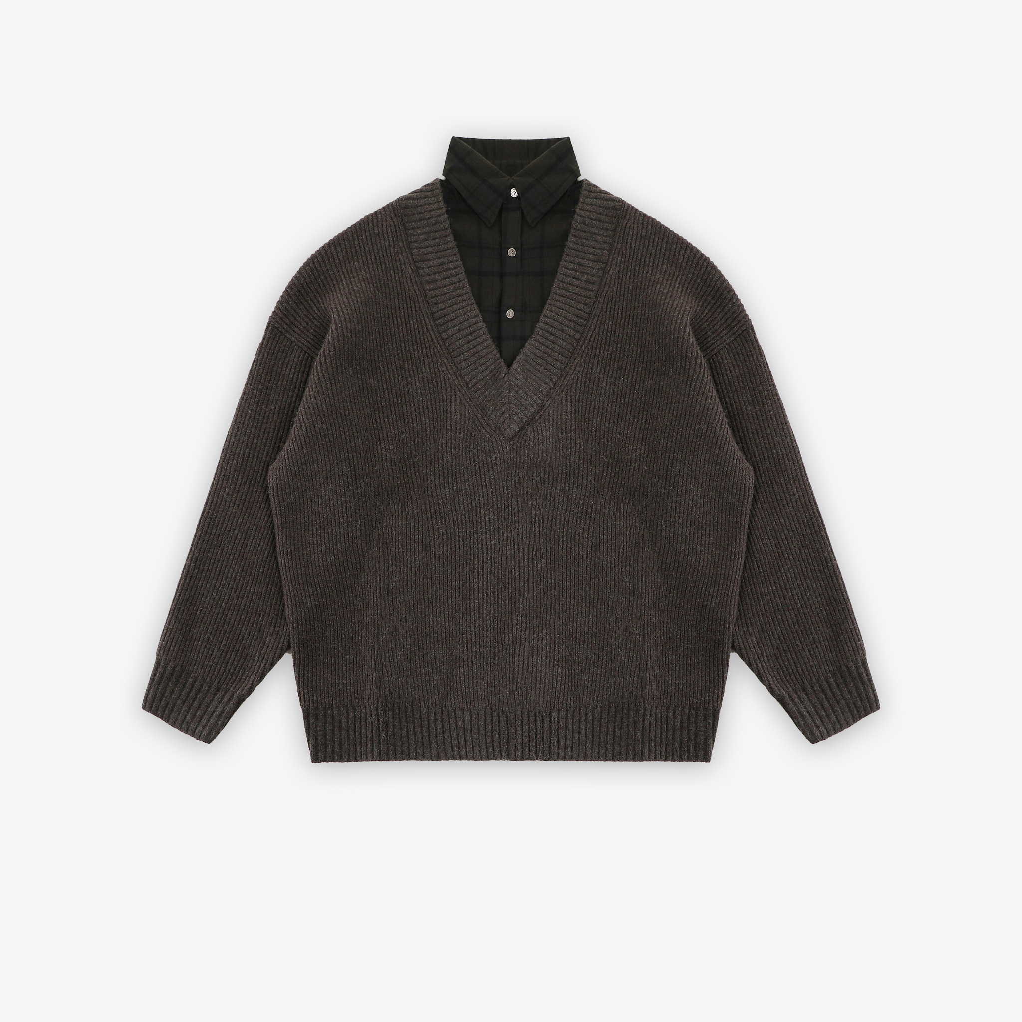 Shirt Wool V-neck Jumper