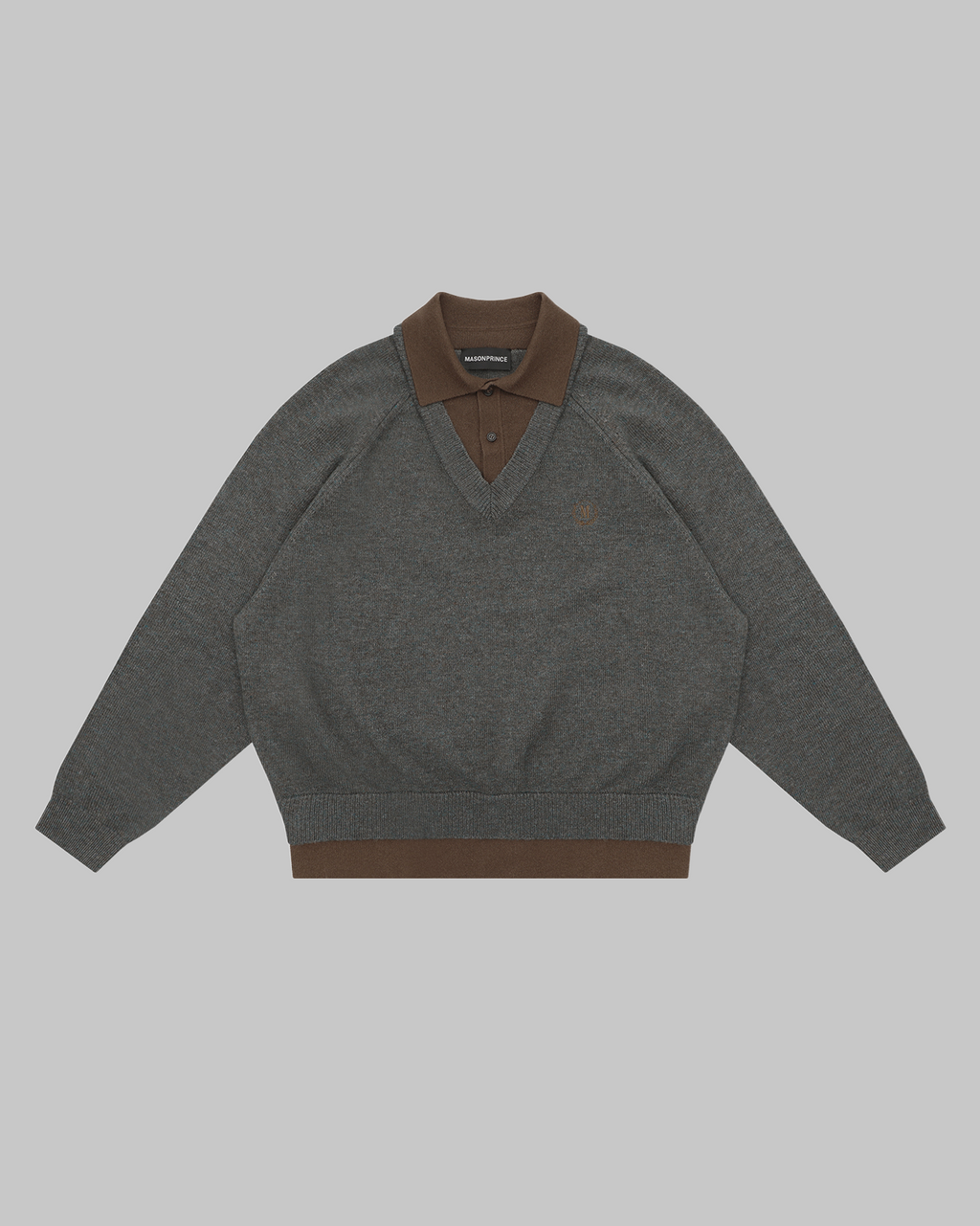 Dual Collar Wool Knit