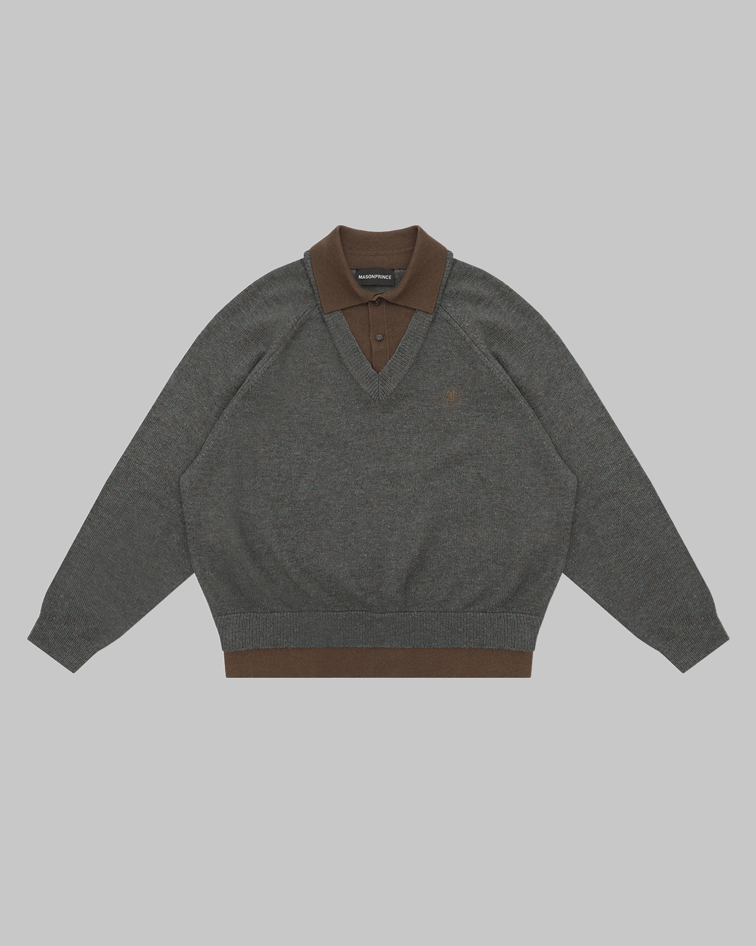 Dual Collar Wool Knit