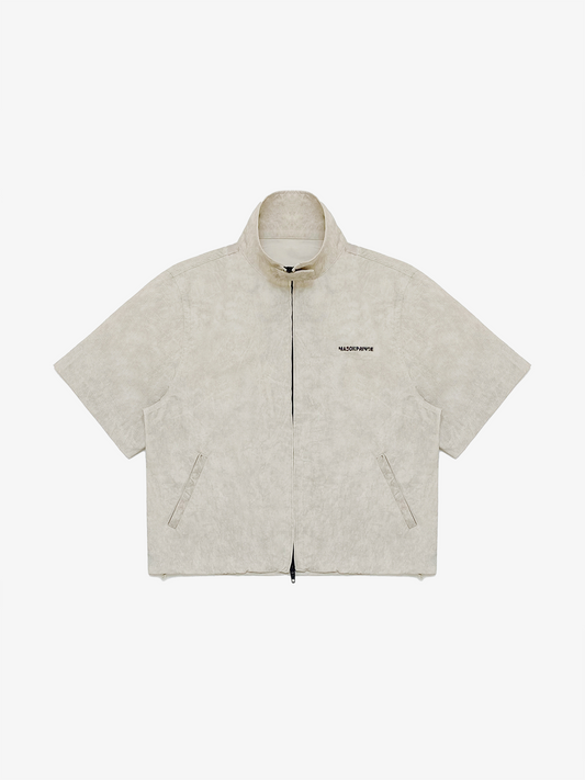 Mud-Dyed Lightweight Hiking Crop Jacket