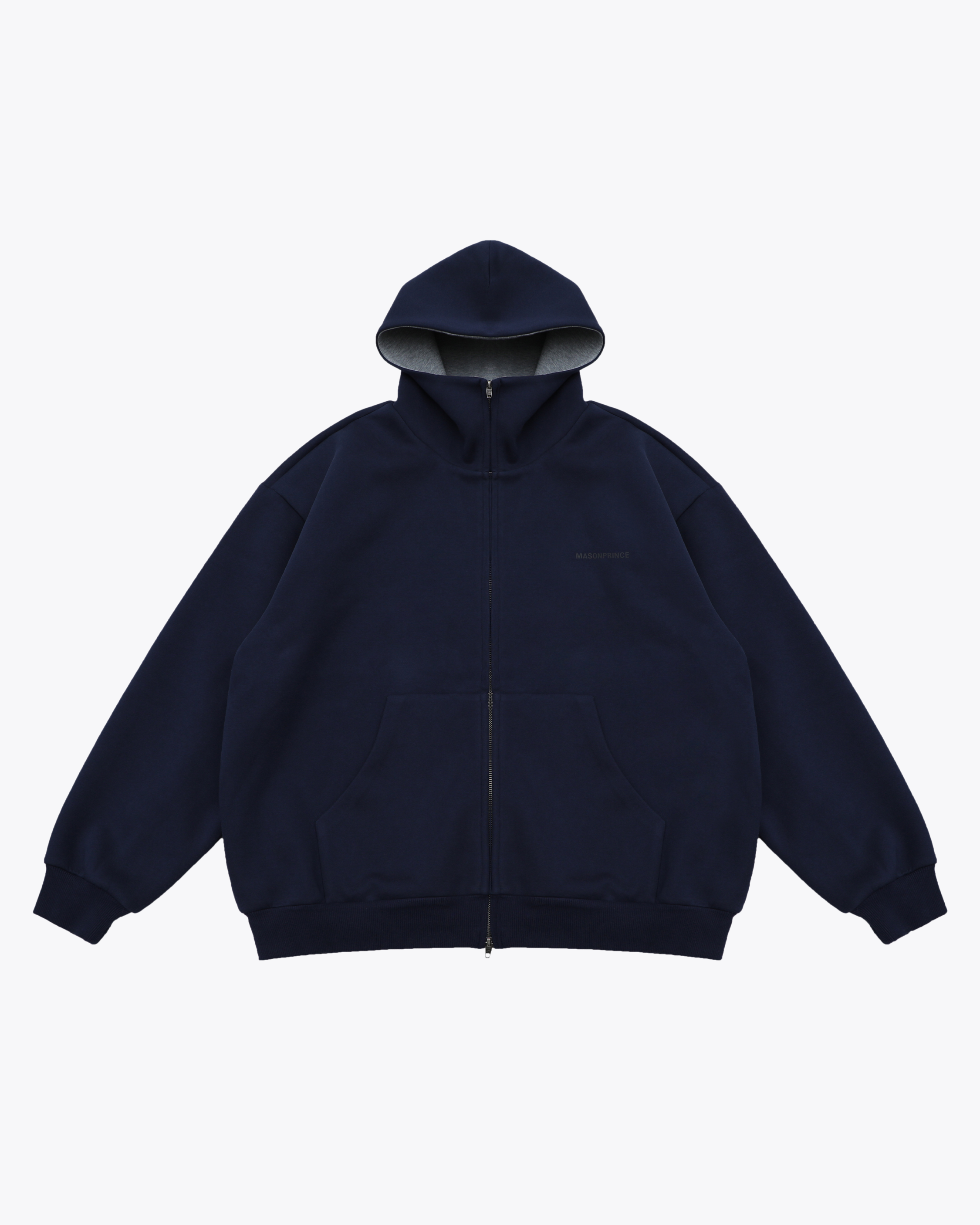 Oversized Navy Zip Hoodie