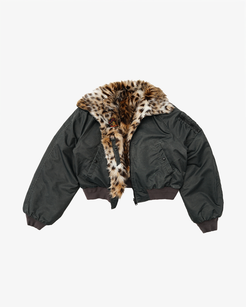 Yota Reversible Leopard Faux-Fur Bomber