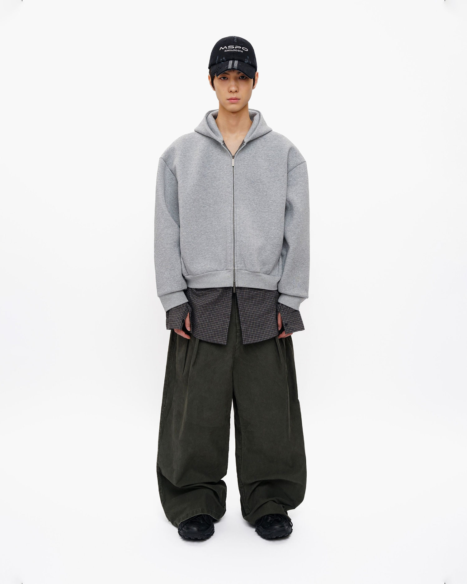 Double Layer Hooded Sweatshirt