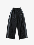 Black Windbreaker Stripe Trackpants