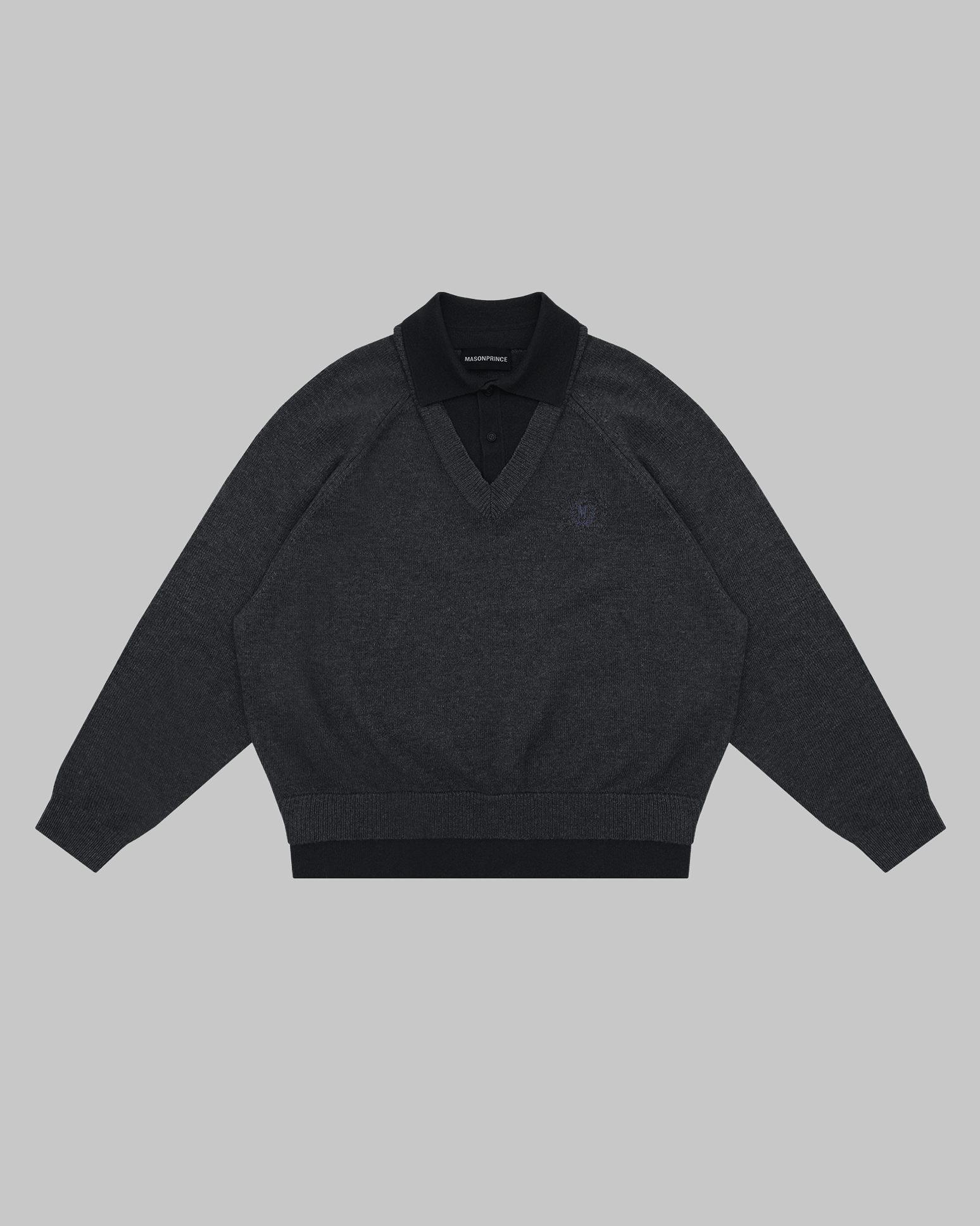 Dual Collar Wool Knit
