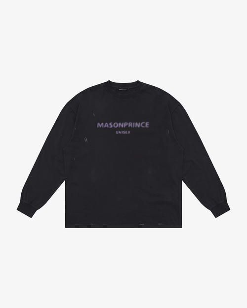 Blur Logo Washed Long Sleeve Tee