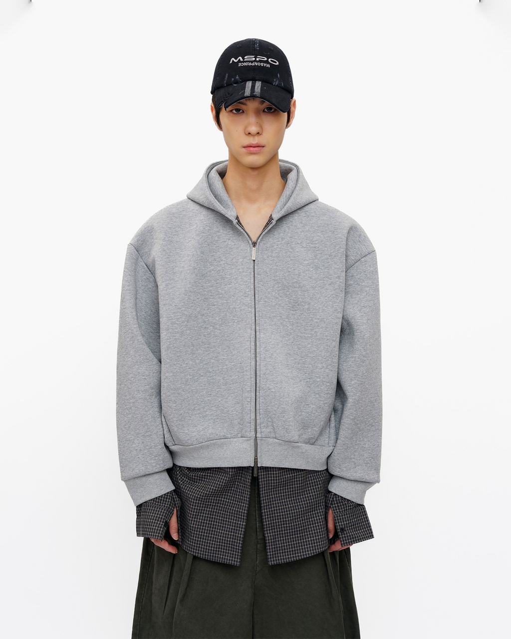 Double Layer Hooded Sweatshirt