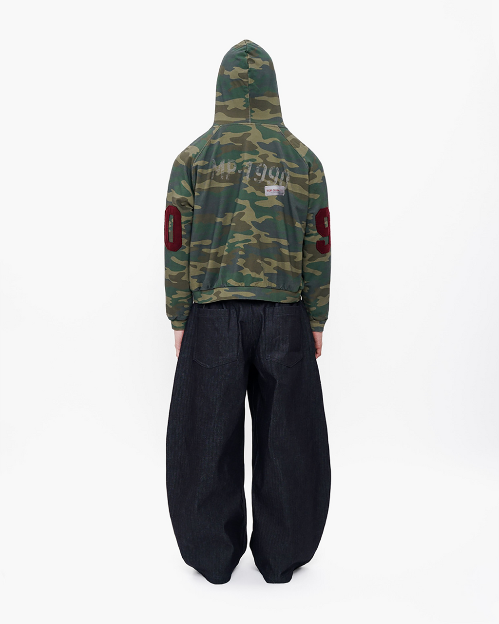 90s Camo Double-Layer Knit Jacket