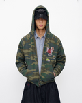 90s Camo Double-Layer Knit Jacket