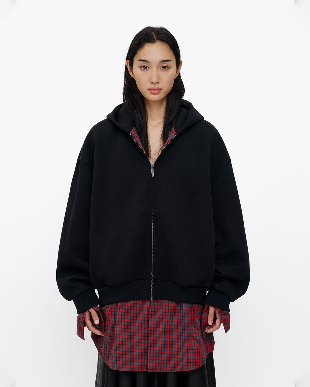 Double Layer Hooded Sweatshirt