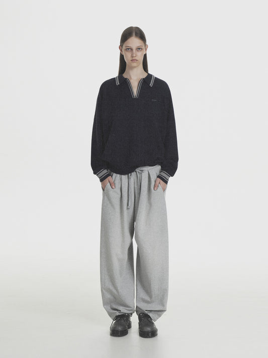 8 Patch Inverted Pleated Sweatpants