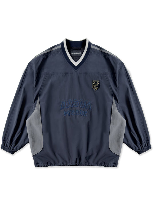 Old School V-Neck Sweatshirt - Navy Blue