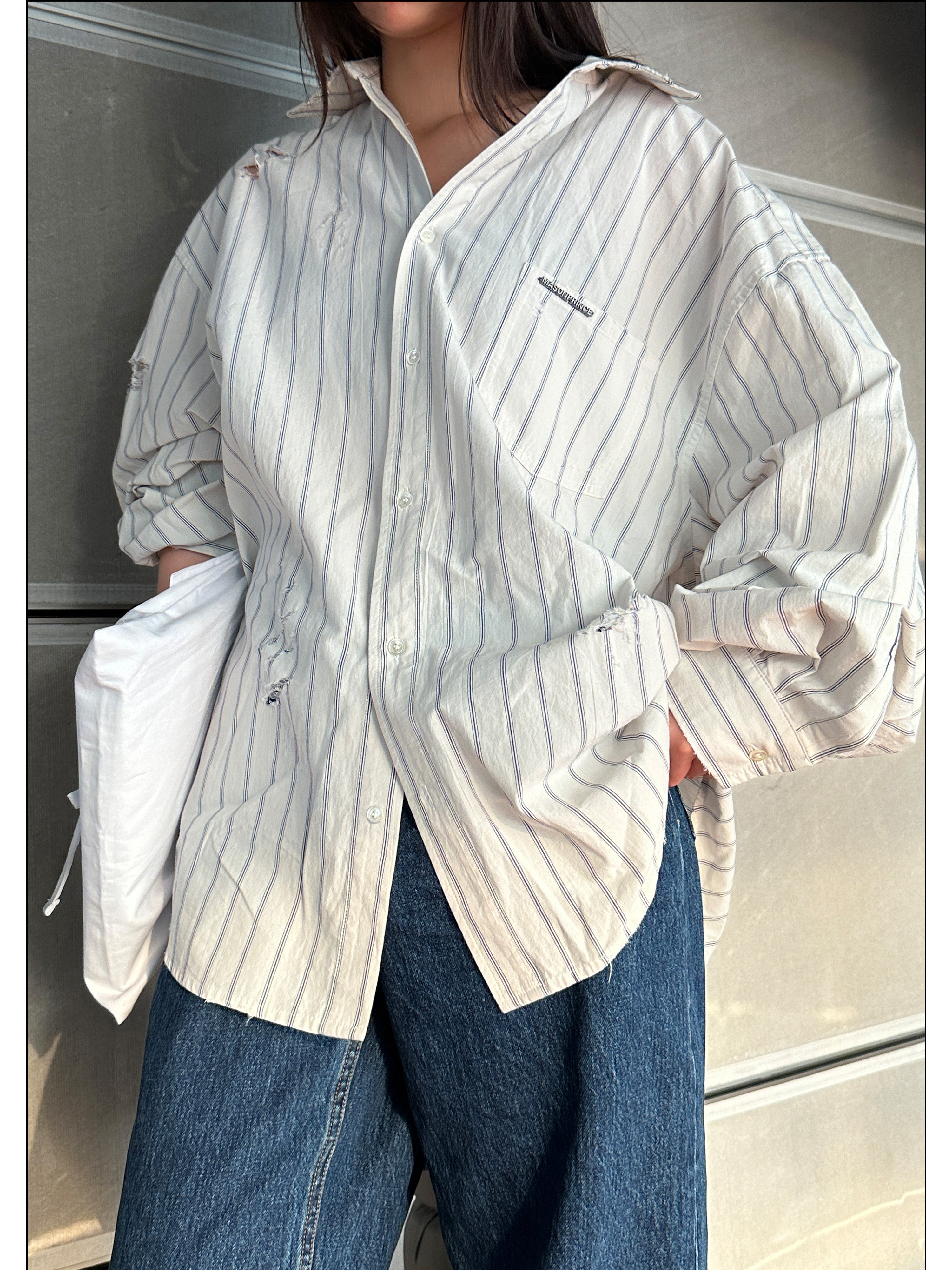 Almond Milk Stripe Classic Shirt