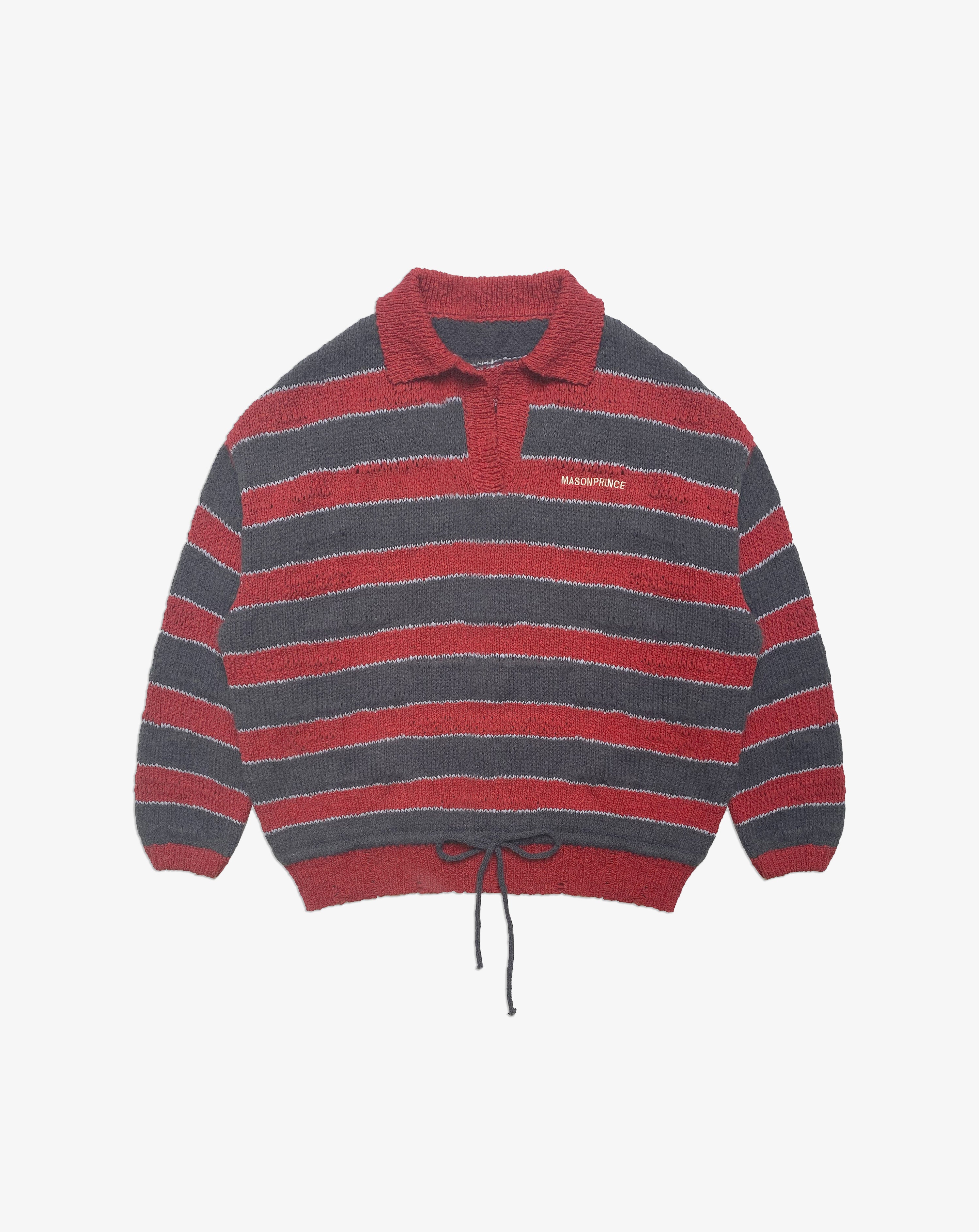 Winter College Striped Polo Sweater