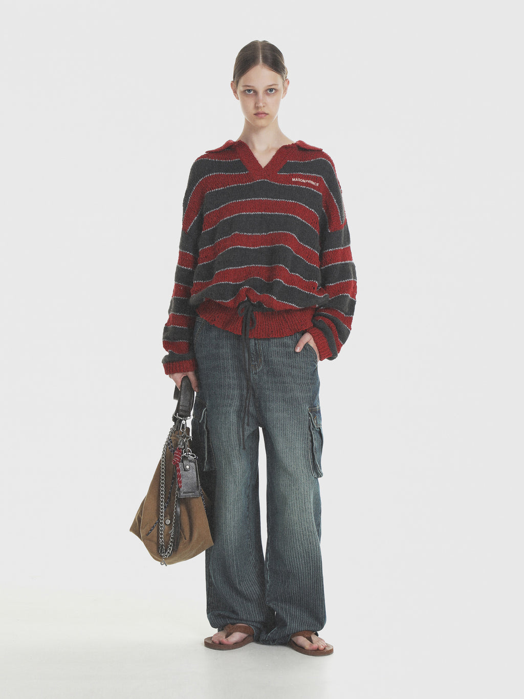 Winter College Striped Polo Sweater