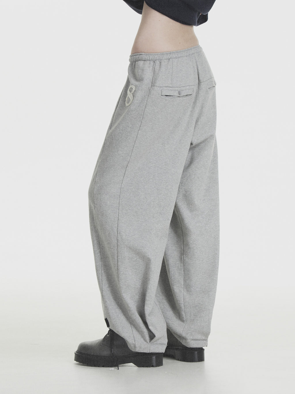 8 Patch Inverted Pleated Sweatpants