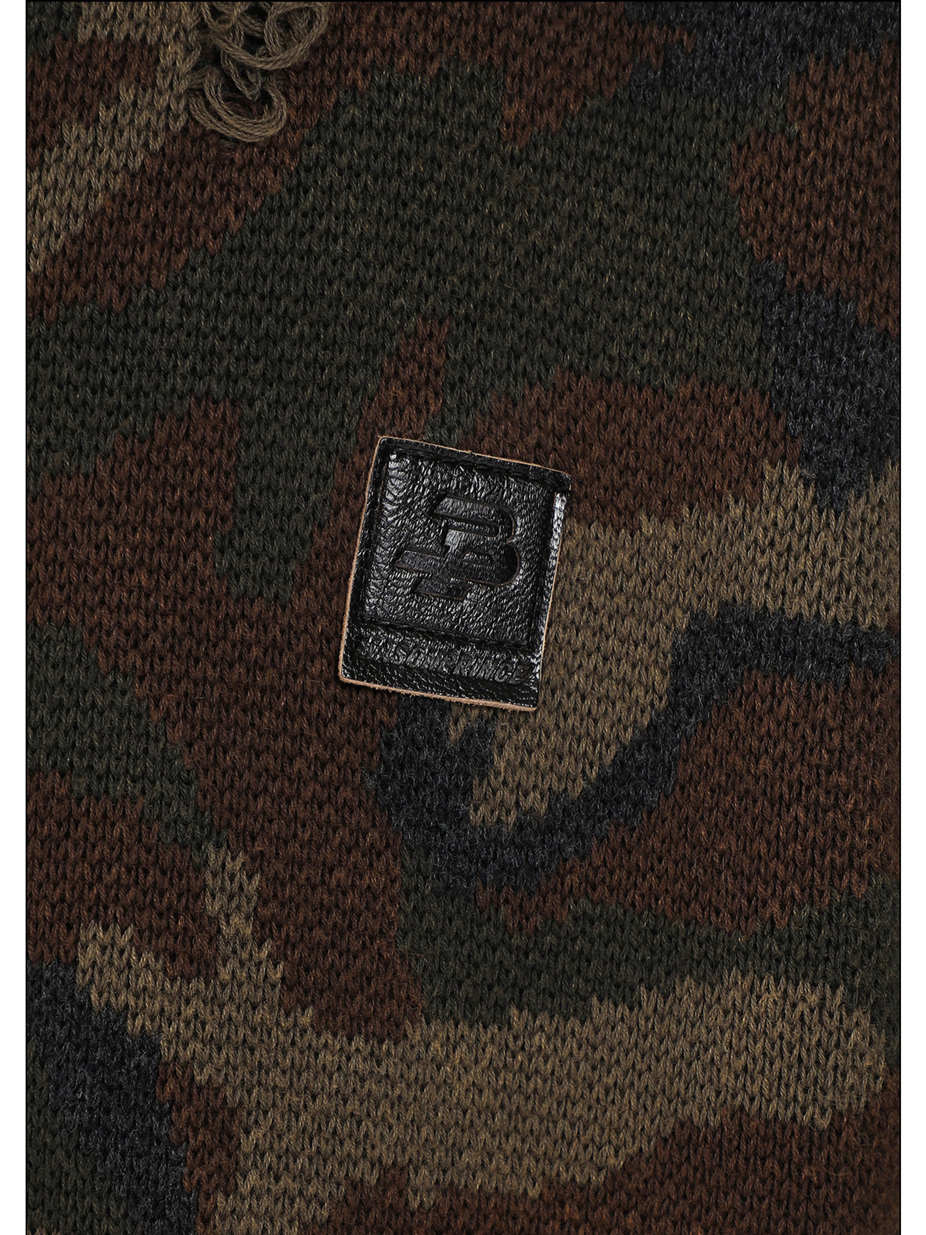 Wool Camouflage Knitted Zip-up Hoodie