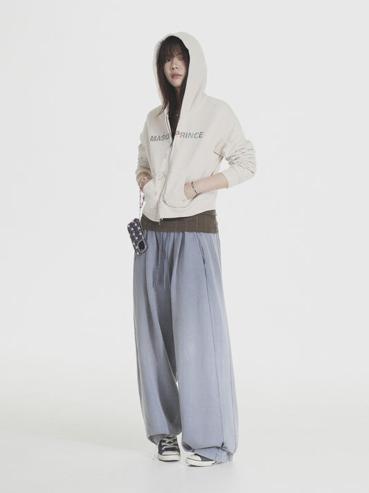 8 Patch Inverted Pleated Sweatpants