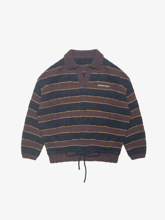 Winter College Striped Polo Sweater