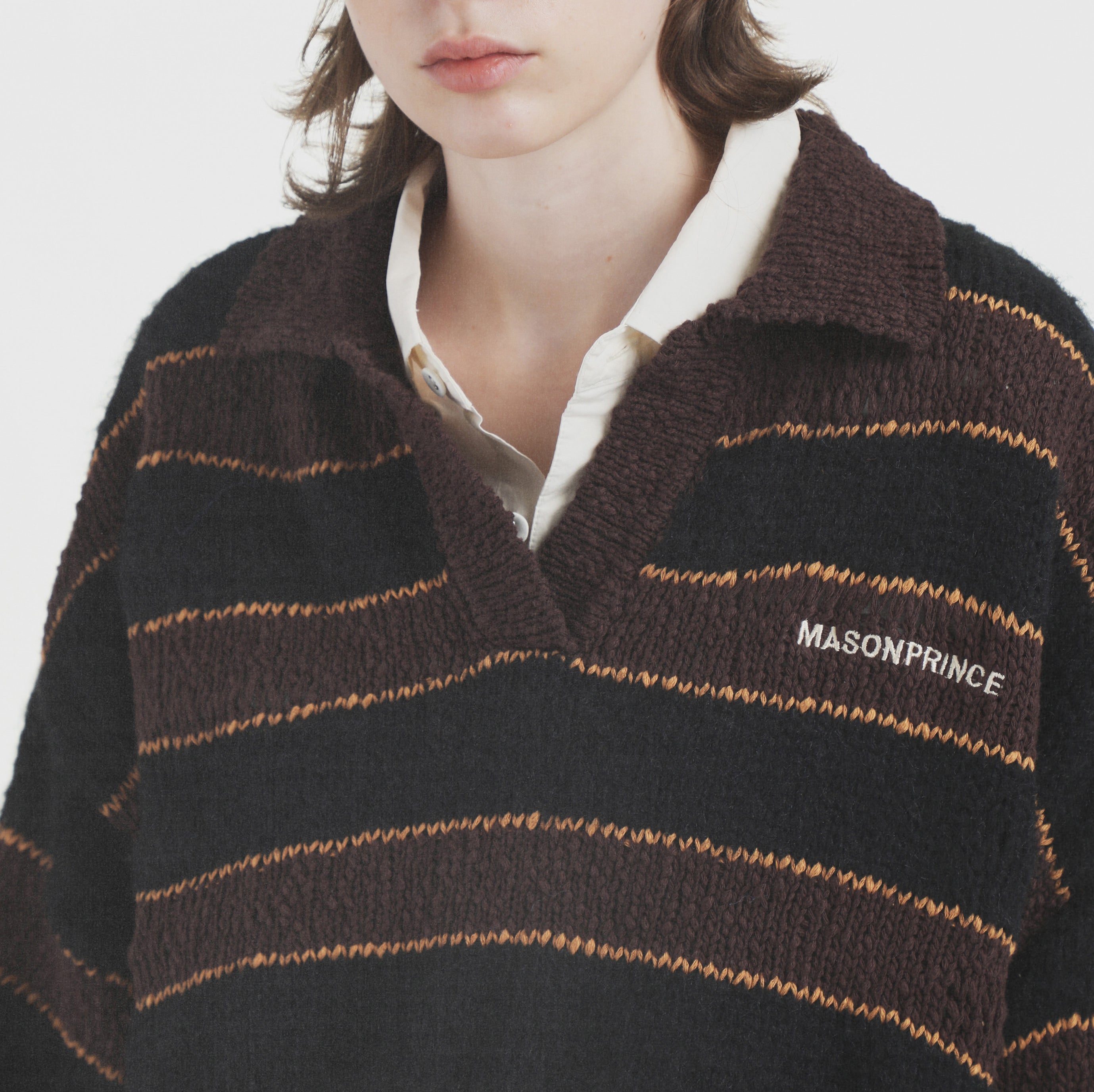 Winter College Striped Polo Sweater