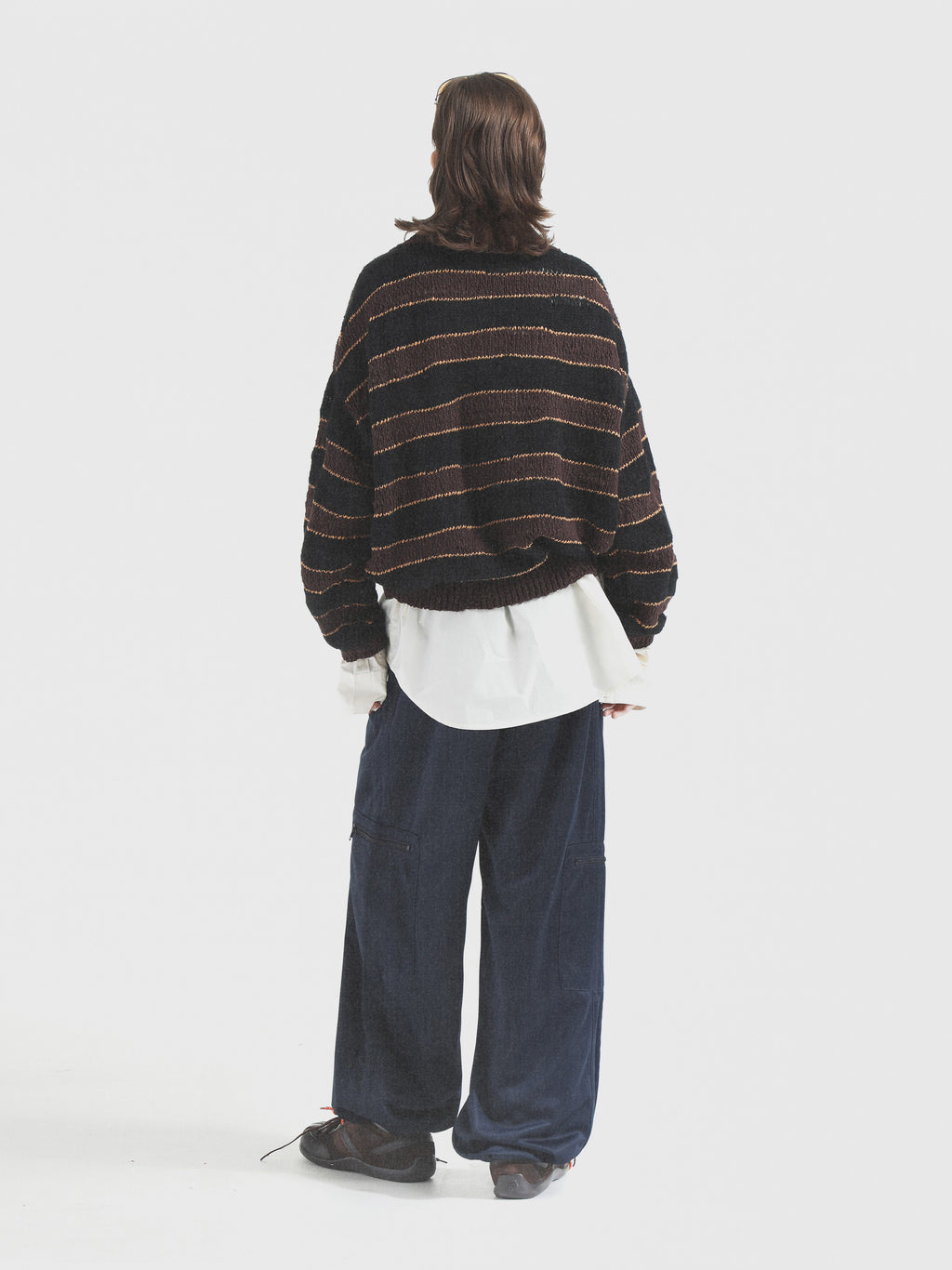 Winter College Striped Polo Sweater