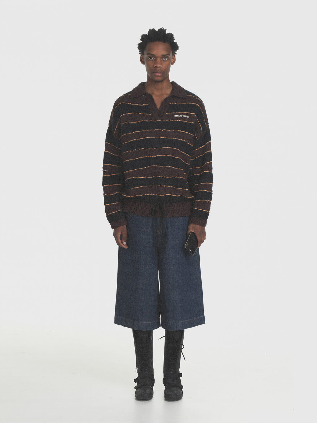 Winter College Striped Polo Sweater