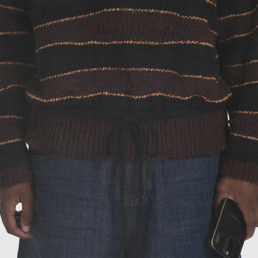 Winter College Striped Polo Sweater