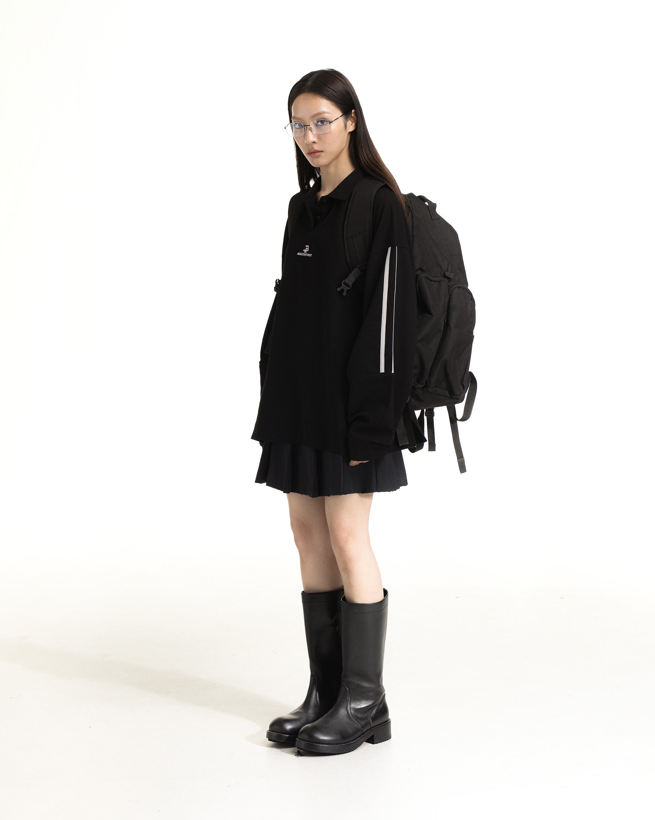 Knit retro polo - Longsleeves