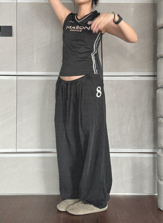 8 Patch Inverted Pleated Sweatpants