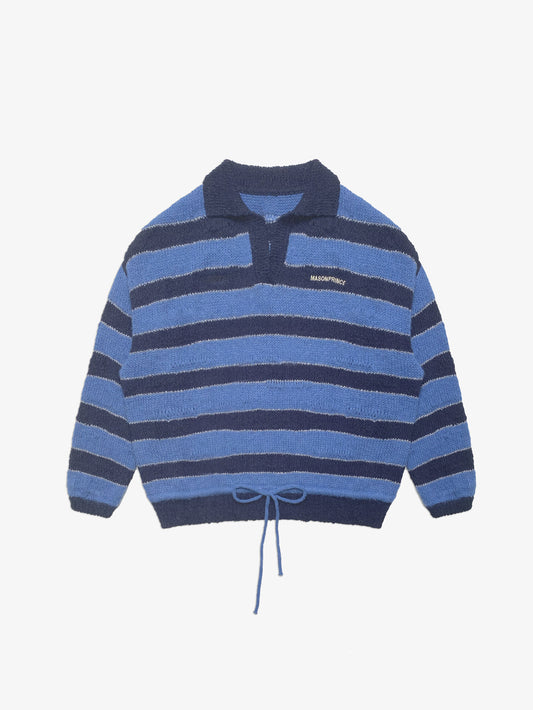 Winter College Striped Polo Sweater