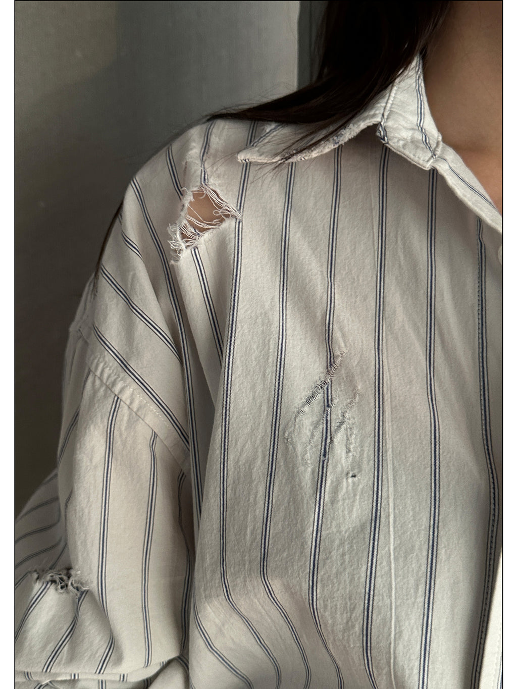 Almond Milk Stripe Classic Shirt