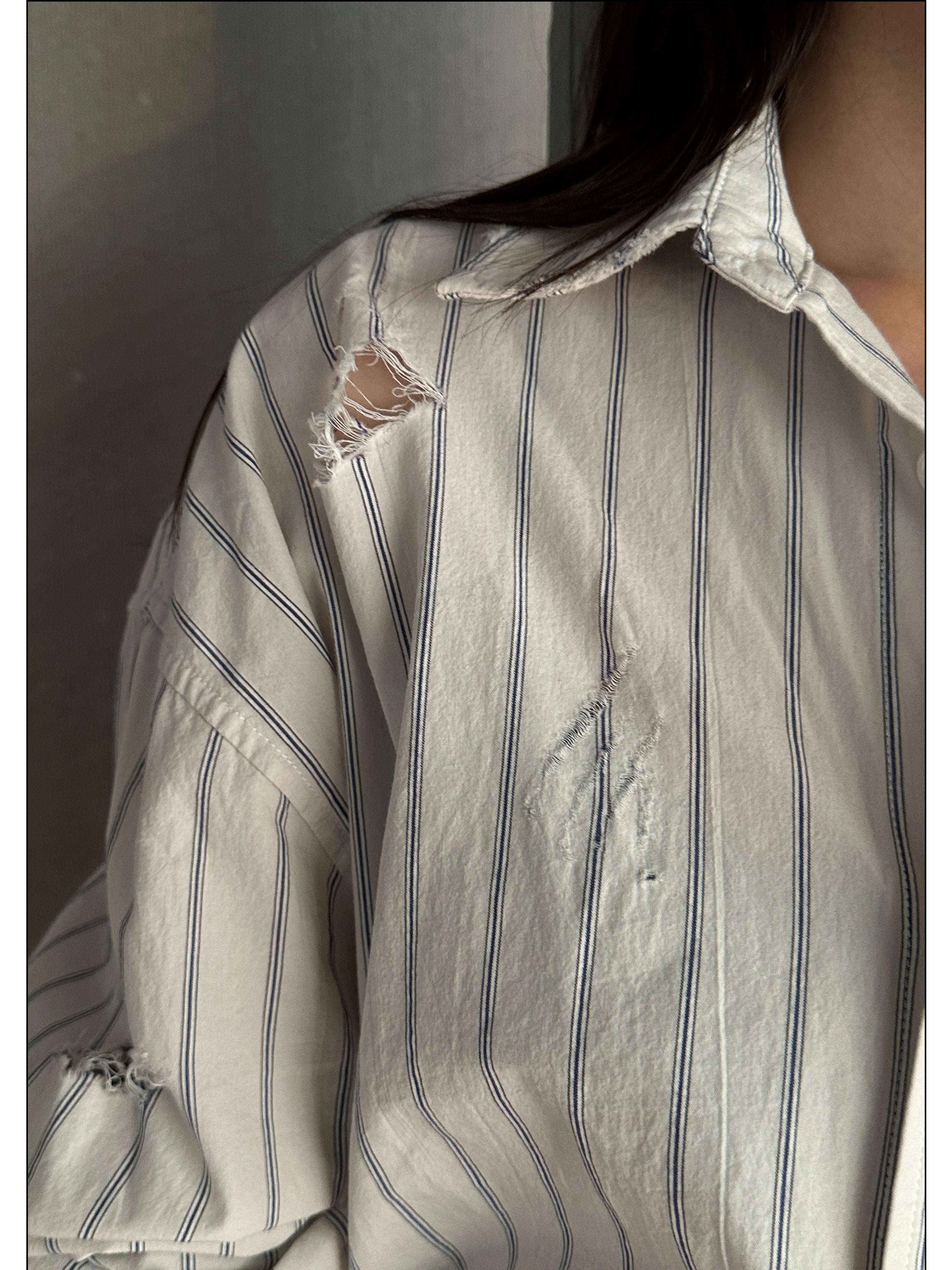 Almond Milk Stripe Classic Shirt