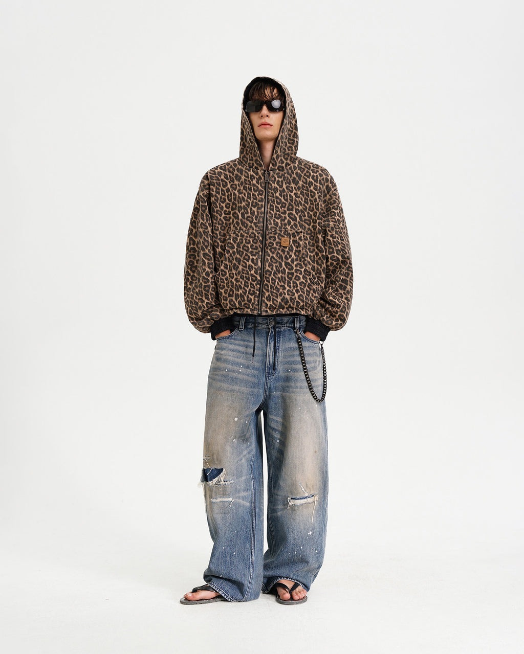 Reversible Leopard Hooded Jacket