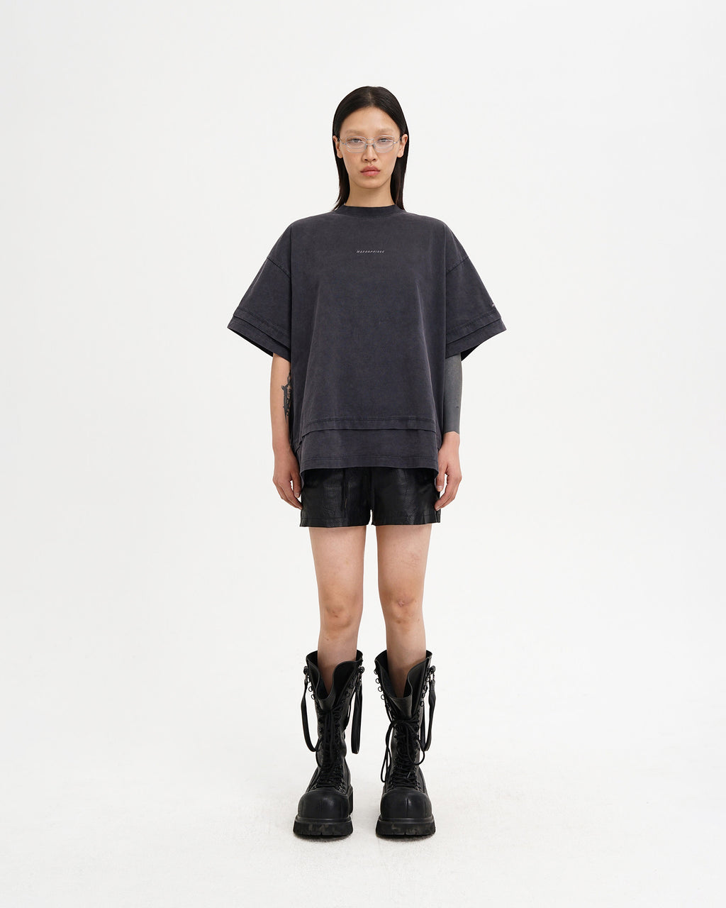 Layered Logo Embroidered Tee