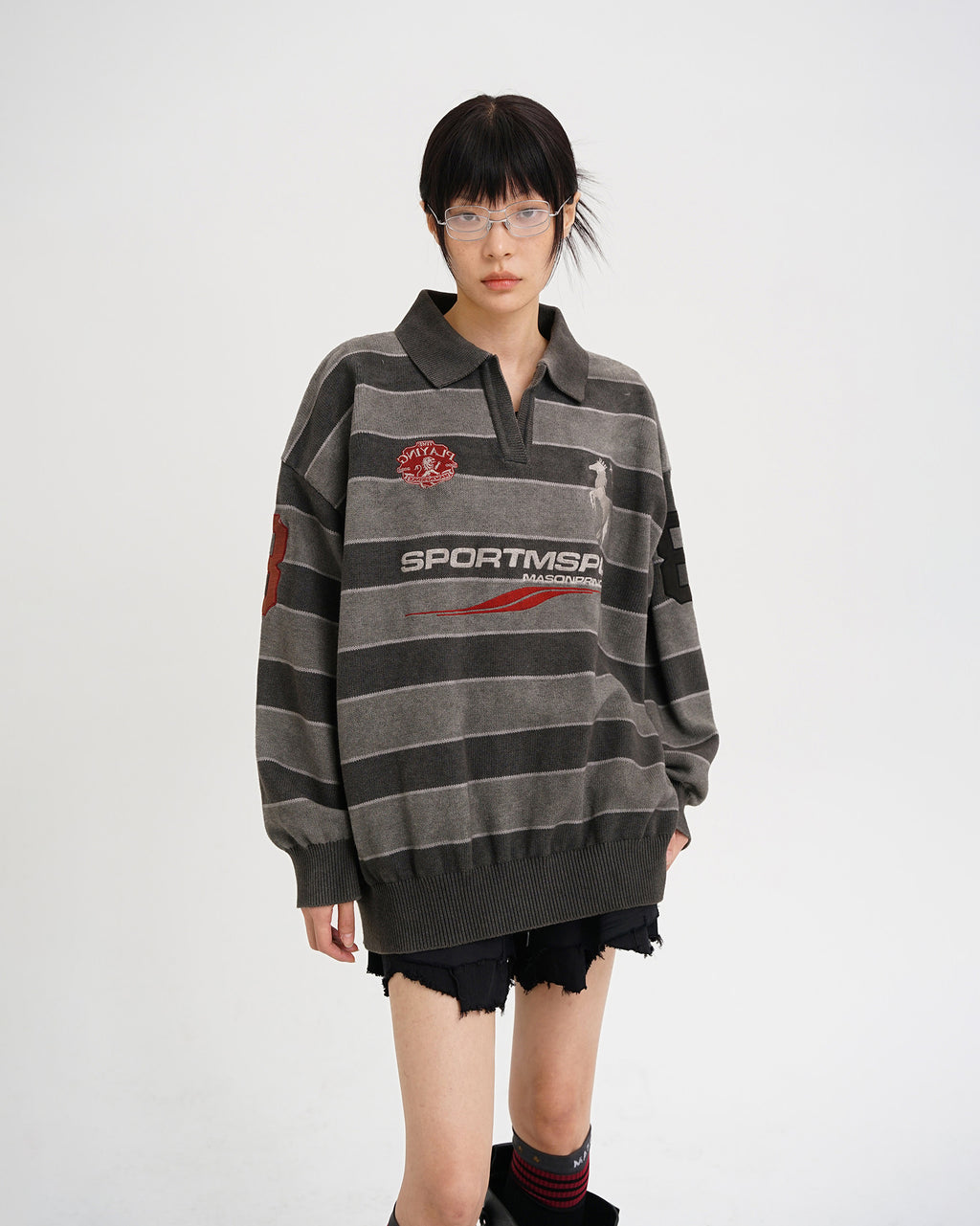 Sekizan Stripe Rugby Knit