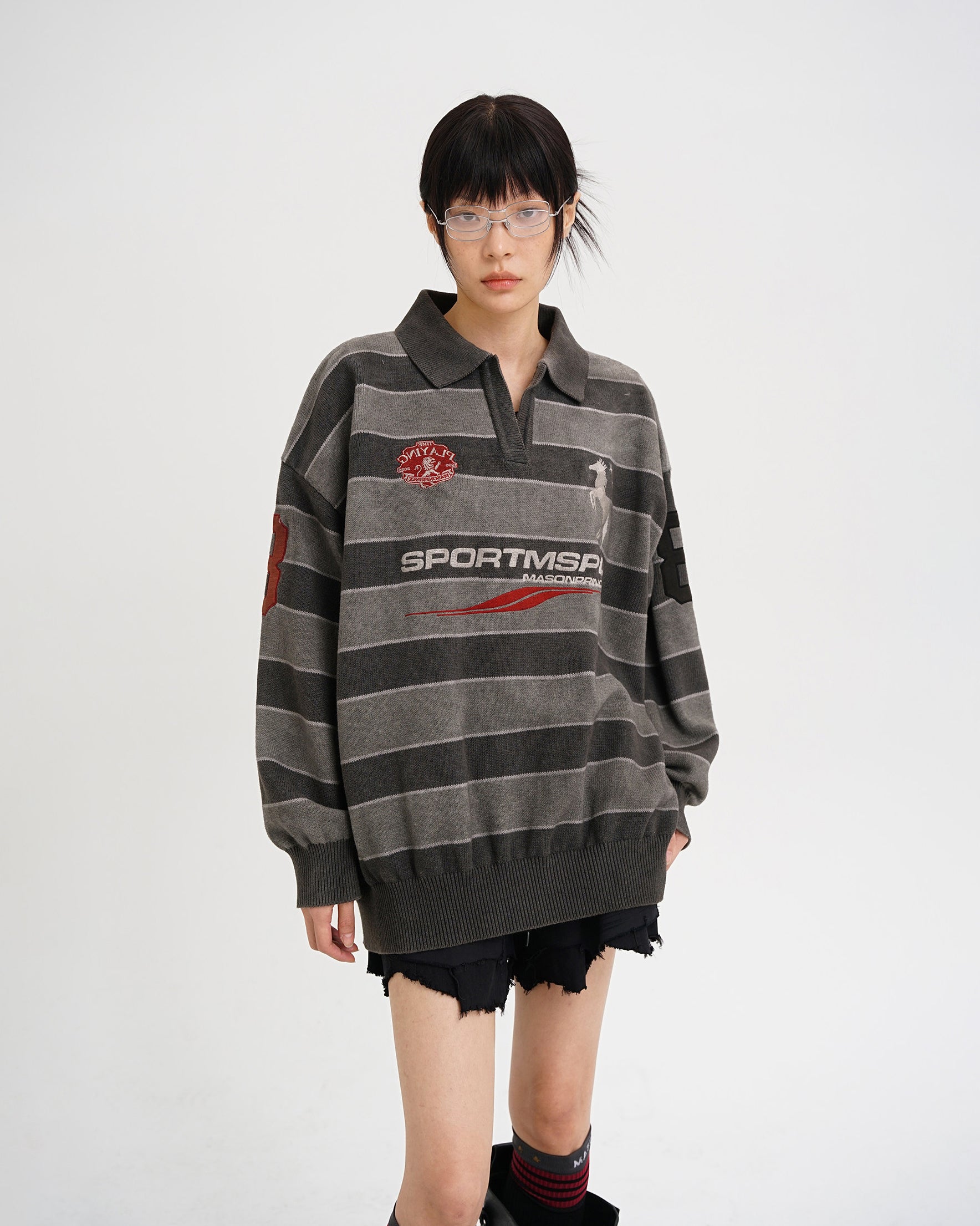 Sekizan Stripe Rugby Knit