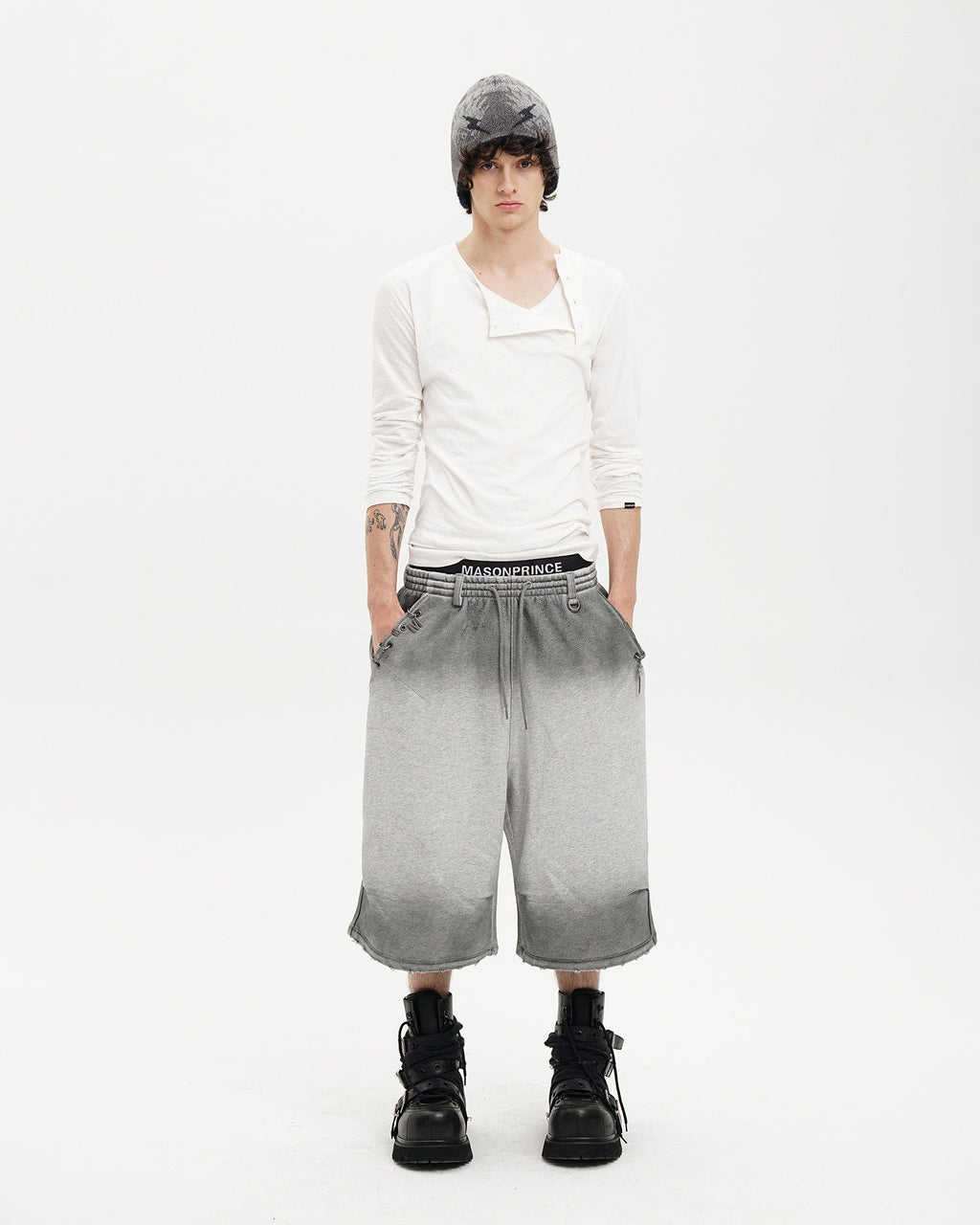MP Washed Wide Cropped Sweat Shorts