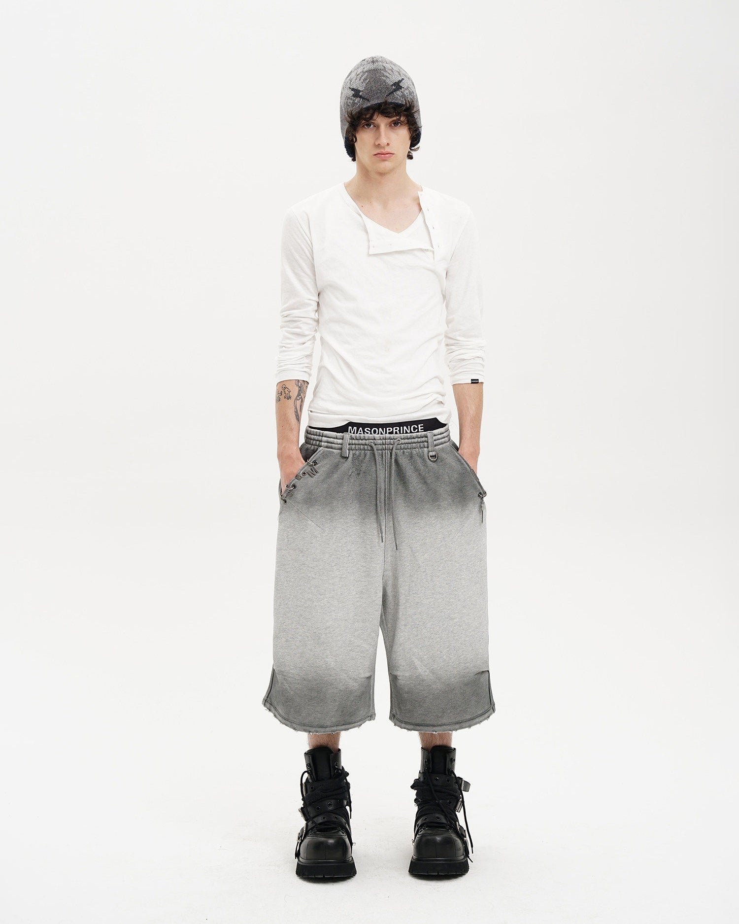 MP Washed Wide Cropped Sweat Shorts