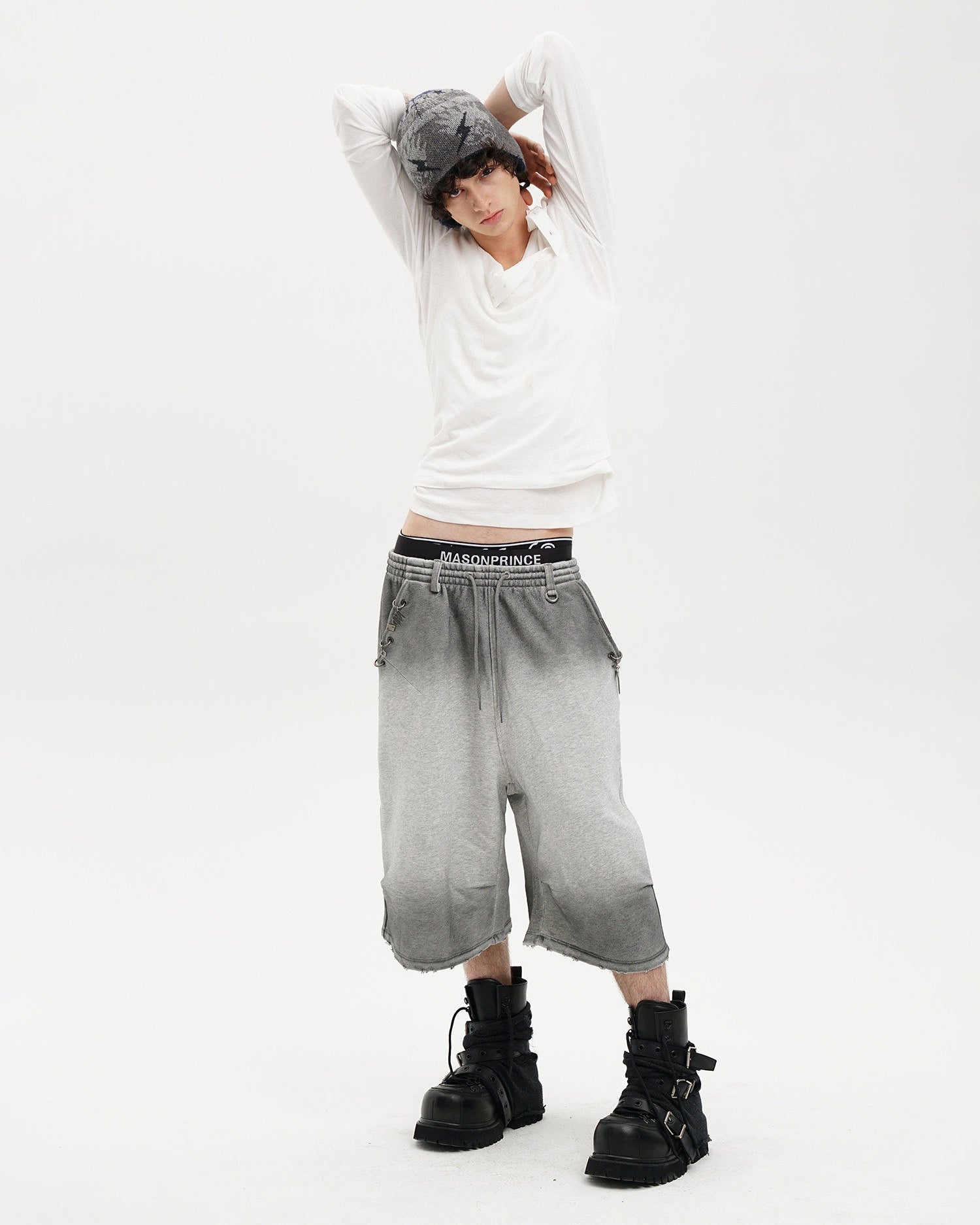 MP Washed Wide Cropped Sweat Shorts